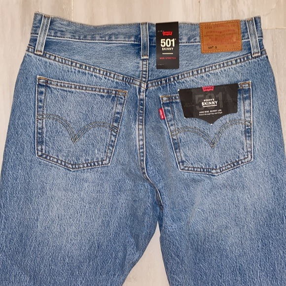 Levi’s Premium 501s High Rise Skinny (2019), Capital E, 29x28, NWT, $98 MSRP - Picture 14 of 15